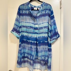 Chico’s Long Blouse or Coverup 💙💜🤍